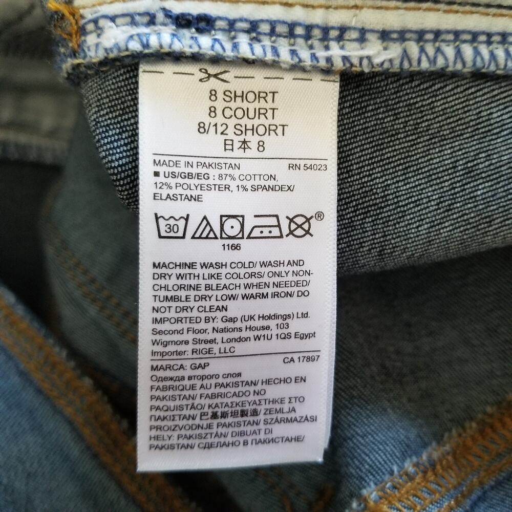 GAP 1969 TRUE SKINNY Jeans Stretch Indigo Mid Rise 240894-00 - Size 29 Short - Picture 10 of 11